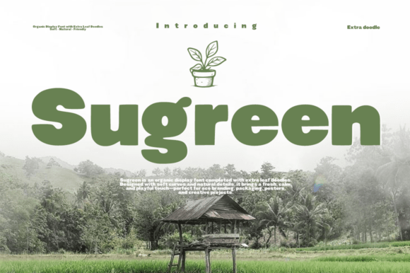 Discover Sugreen: A Nature-Inspired Display Font for Creative Projects