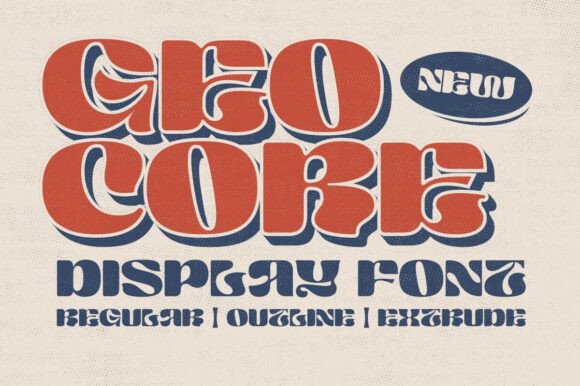 Geo Core: A Bold Retro Display Font for Creative Branding