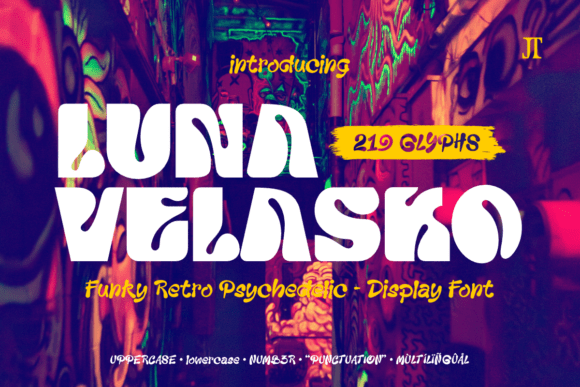 Luna Velasko: A Funky Retro Display Font for Creative Projects