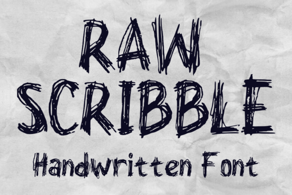 Raw Scribble: A Handwritten Font for Bold Creativity