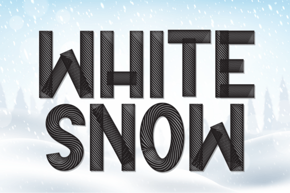 Transform Your Brand with the Charming White Snow Font