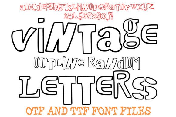 Vintage Outline Random Letters: A Designer's Take